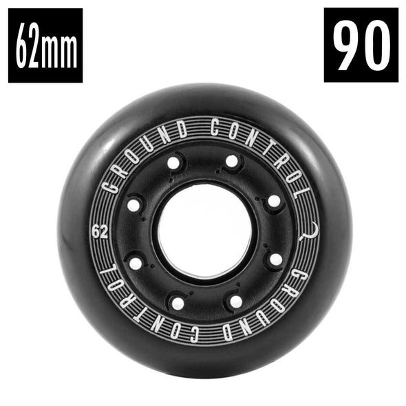 ground control 62mm skate wheels 90a black aggressive inline wheels 