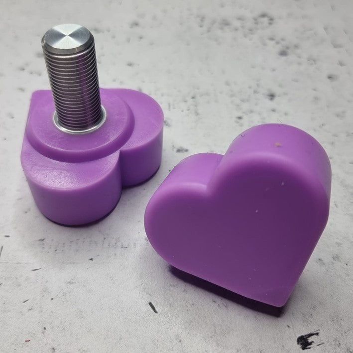 lavender love heart shaped toe stops