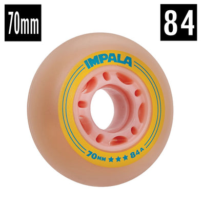 pink inline skate wheels 84a, 70mm 