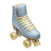 pastel blue lemon impala hightop rollerskates with yellow impala wheels 