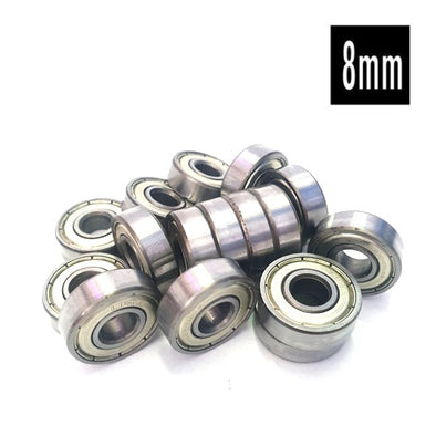 steel 8mm bearings 16 pack silver 