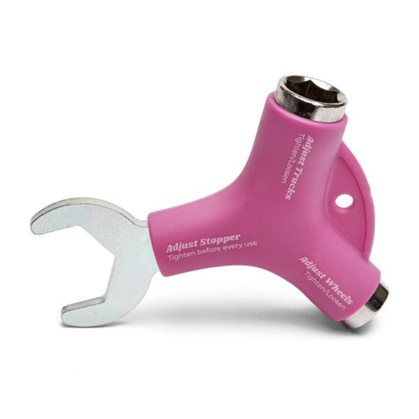pink skate tool adjust stopper adjust wheels and adjust trucks
