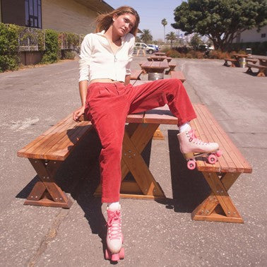 Pink Tartan Impala Roller Skates