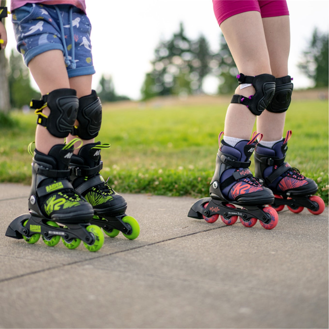 Kids Adjustable K2 Raider Black/Lime Inline Skates *Last Pair* US 11J-2 - Lucky Skates