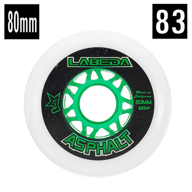 white green 80mm grip inline roller hockey wheels