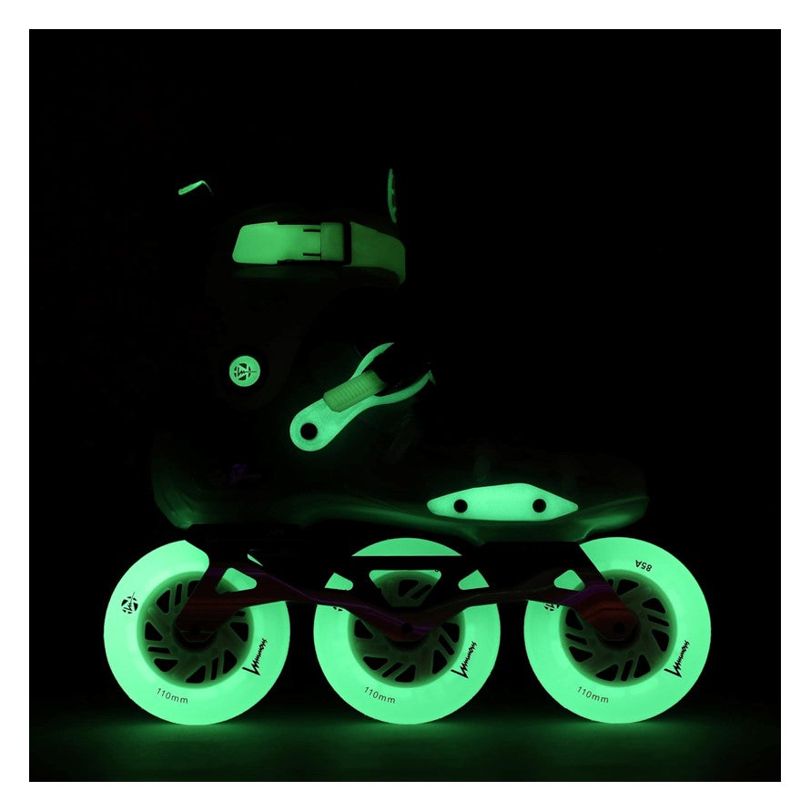 Luminous Light Up Inline Wheel White Glow 125mm 85A - Lucky Skates