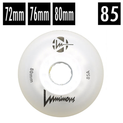 85a luminious led light up inline wheels white 