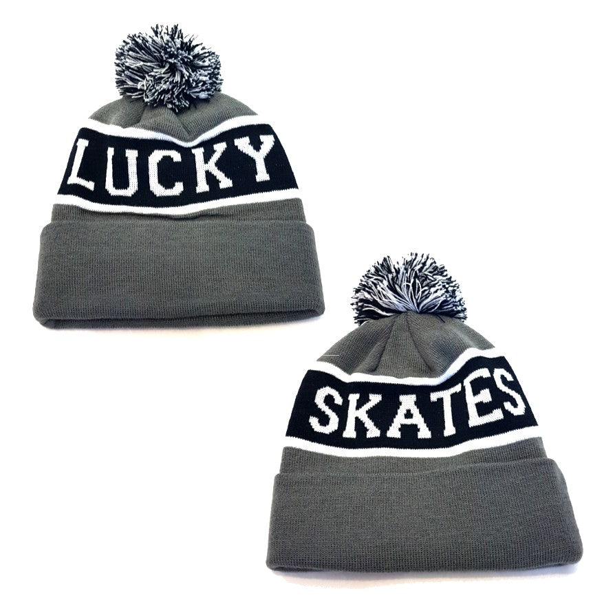 Lucky Skates Grey/Black Beanie - Lucky Skates