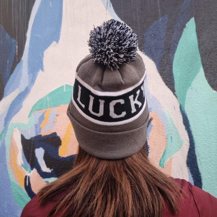 Lucky Skates Grey/Black Beanie - Lucky Skates