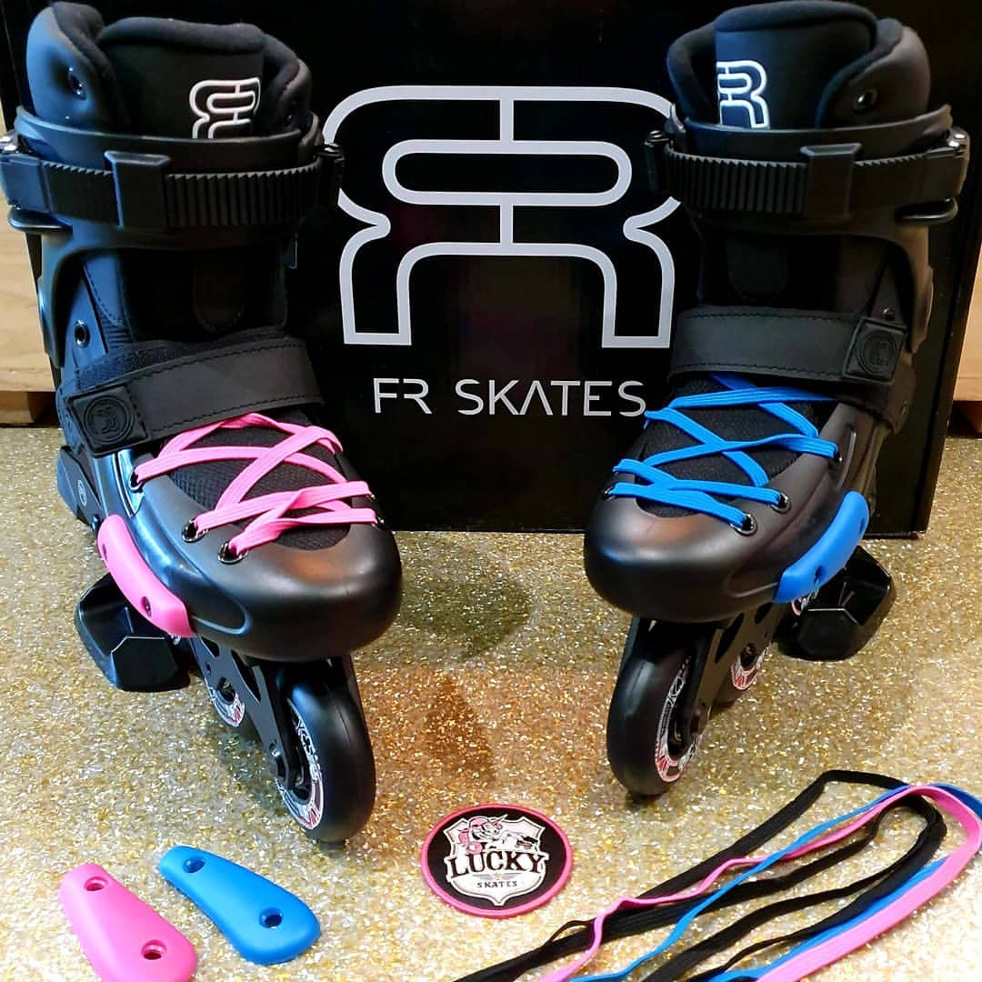 Kids Adjustable FR FRJ Black Junior Inline Skates - Lucky Skates