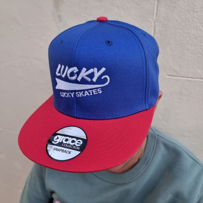 Lucky Skates Red Blue Snapback Cap - Lucky Skates