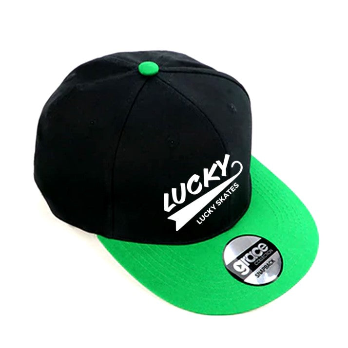 Lucky Skates Green Black Snapback Cap - Lucky Skates