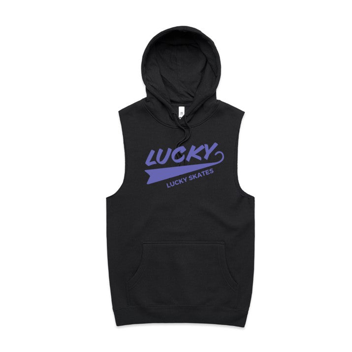 Lucky Skates Black Sleeveless Hoodie - Lucky Skates