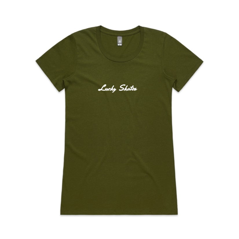 Lucky Skates Army Green T-shirt - Lucky Skates