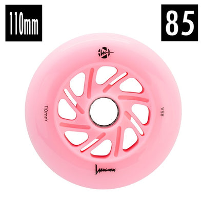 pink led luminious light up inline wheels 110mm 85a