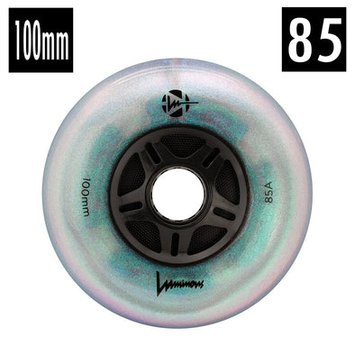Luminous Light Up Inline Wheel Black Pearl 85A 100mm