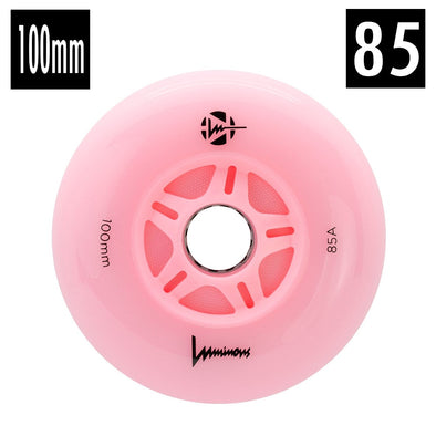 Luminous Light Up Inline Wheel Flamingo Pink 85A 100mm