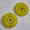yellow 110mm led light up inline wheels 