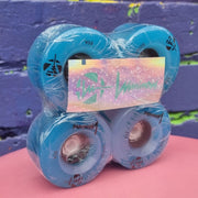 blue glow light up led rollerskate wheels