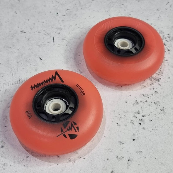 Luminous Light Up Inline Wheels Coral Glow 85A