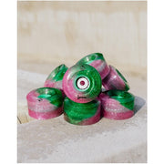 green pink glitter light up roller skate wheels