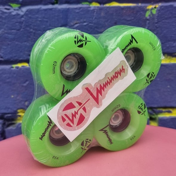 green glow light up led rollerskate wheels