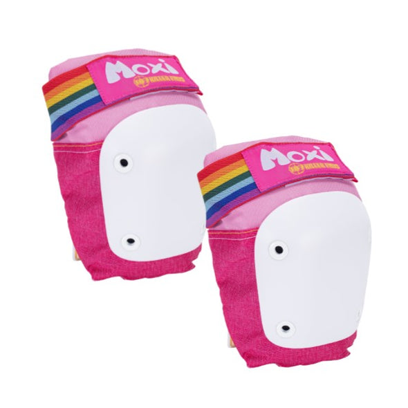knee pads pink rainbow white caps 'Moxi'