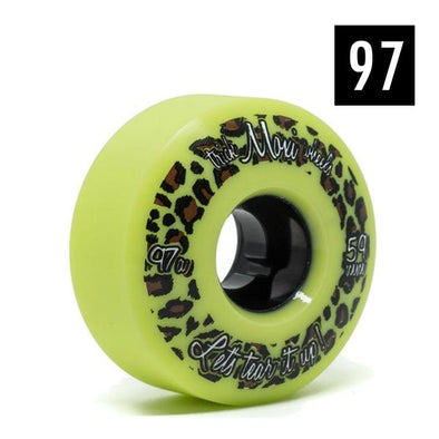 green leopard moxi wheels 59mm 97a jam skating skate park wheel with leopard print