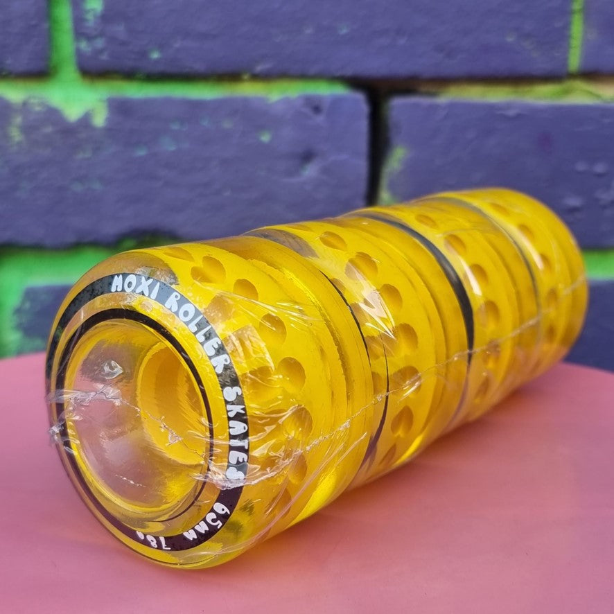 clear yellow 65mm outdoor roller skate wheels 