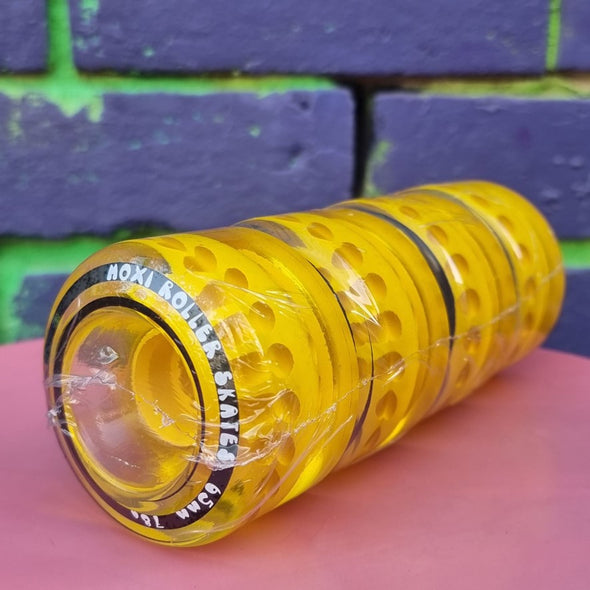 clear yellow 65mm outdoor roller skate wheels 