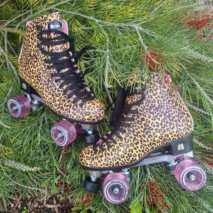 Moxi Jungle Leopard Roller Skates - Lucky Skates