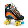 black rainbow retro roller skate high top skates