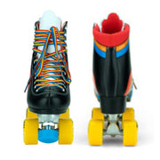 black rainbow retro roller skate high top skates