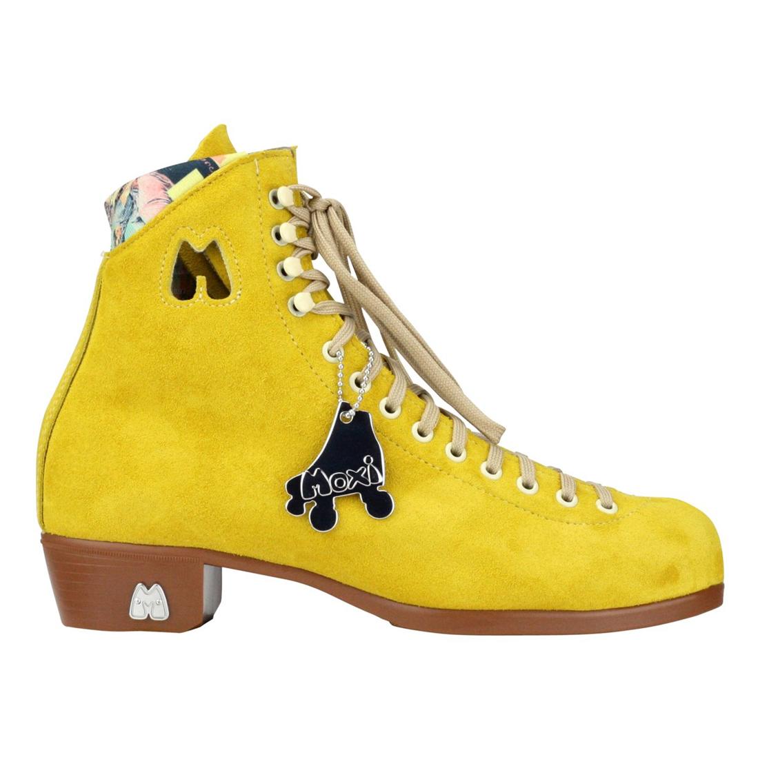 yellow moxi roller skate artistic high top boot 