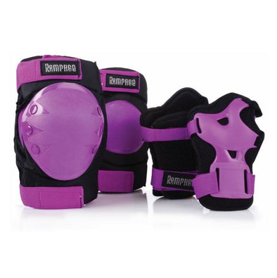 rampage purple padding pack knee pads elbow pads wrist guards