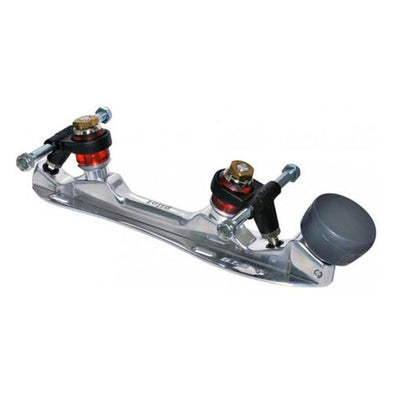 silver aluminium skate quad plate