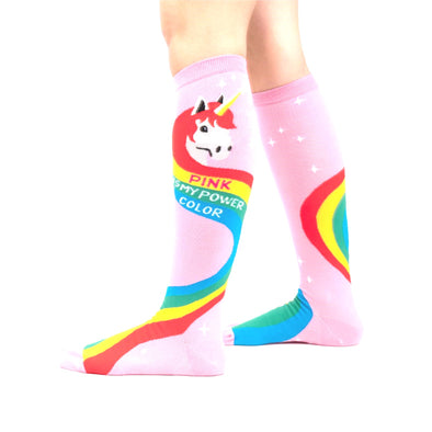 Rainbow Mane Knee High Socks