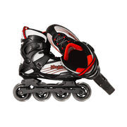 red white black recreational playlife inline skates 