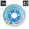powerslide adventure 72mm 82a inline skate wheels blue marble 