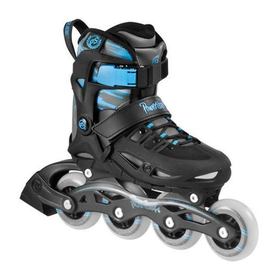 blue kids adjustable inline skates 