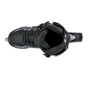 black grey inline skate boot