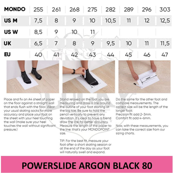 Powerslide Phuzion Argon Black 80 Inline Skates