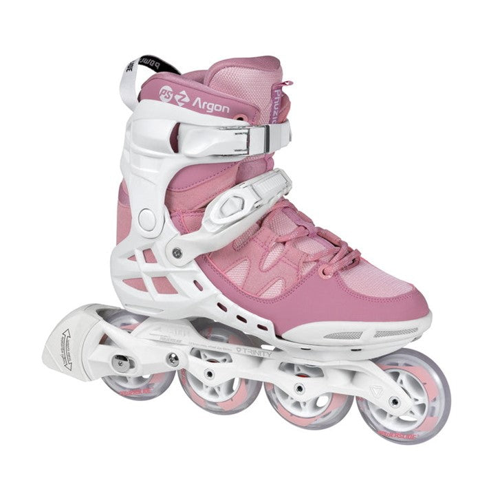 pink 80mm inline powerslide skates trinity frame 