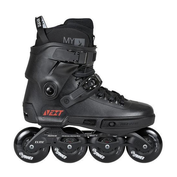 black skate 180mm inline skates powerslide next black 80mm spinner wheels 