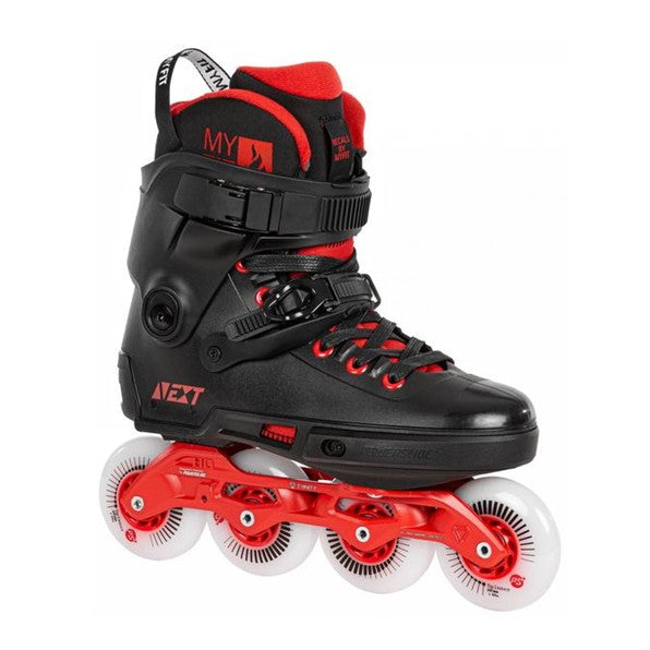 black red powerslide next 80mm inline skates 