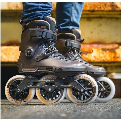 brown tri skate 125mm inline skates powerslide next 