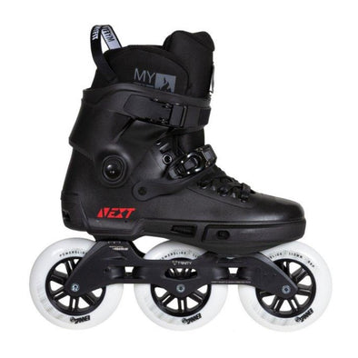 black tri skate 110mm inline skates powerslide next white spinner wheels 