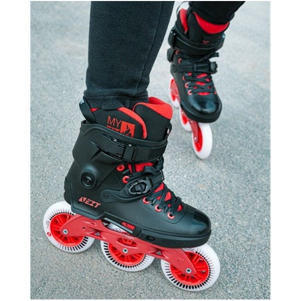 black red tri skate inlines 