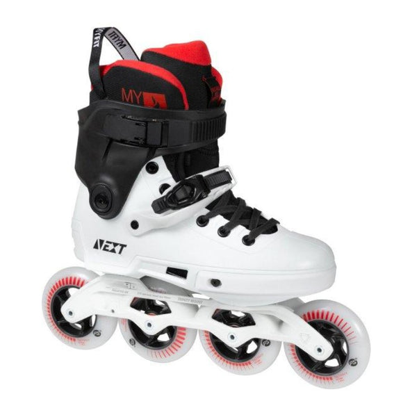 white black red 90mm inline skates powerslide next white spinner wheels 