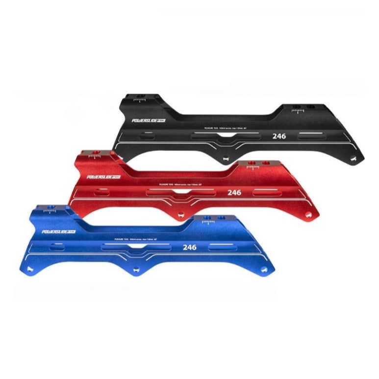 246mm powerslide blue red black inline tri skate frames